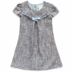 Little Angels‎ Blue Bouclé Tweed Party Dress Girls Size 4